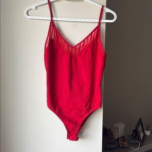 💙BOGO💙 Forever 21 Red V-Neck Bodysuit Medium